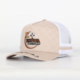 Trucker Cap - Beige & White Mid-Peak "Rippa Transport Co." Highland Cow Edition