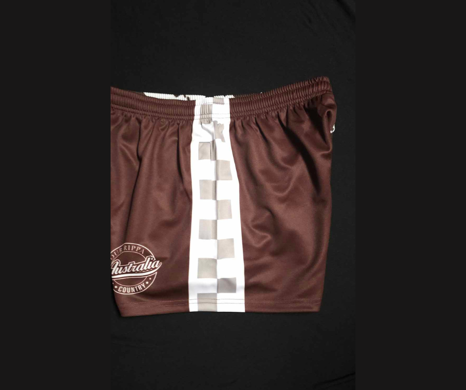 Footy Shorts - 🐄 Country Vibes, Bold Style! 🤠 Brown & White Cow Print