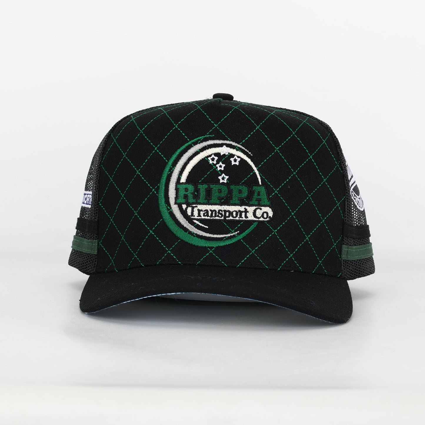 Trucker Cap - Black & Green "Rippa Transport Co." High-Peak
