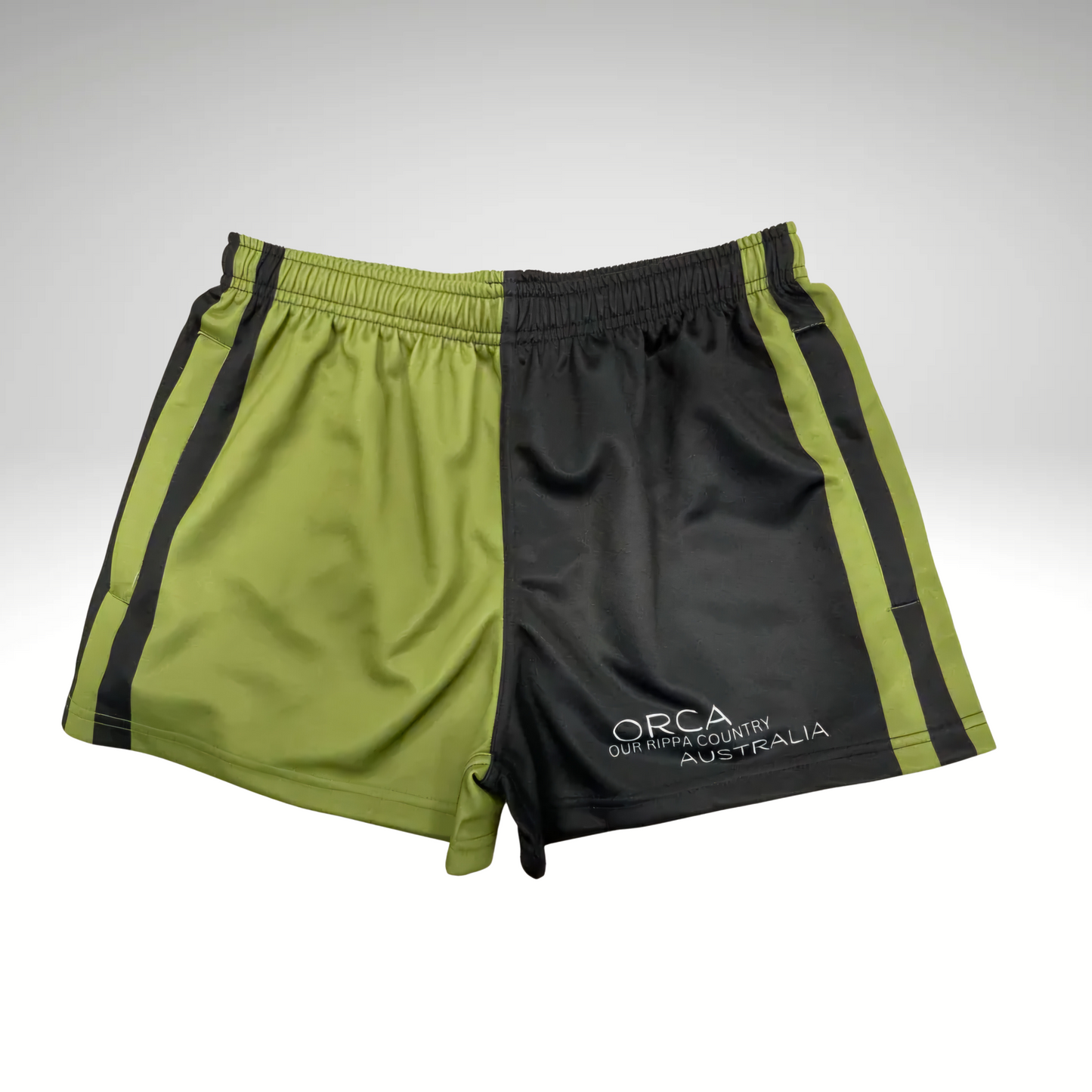 Footy Shorts - π Power. Style. Performance. π€ Green and Black Design, double zippered pockets