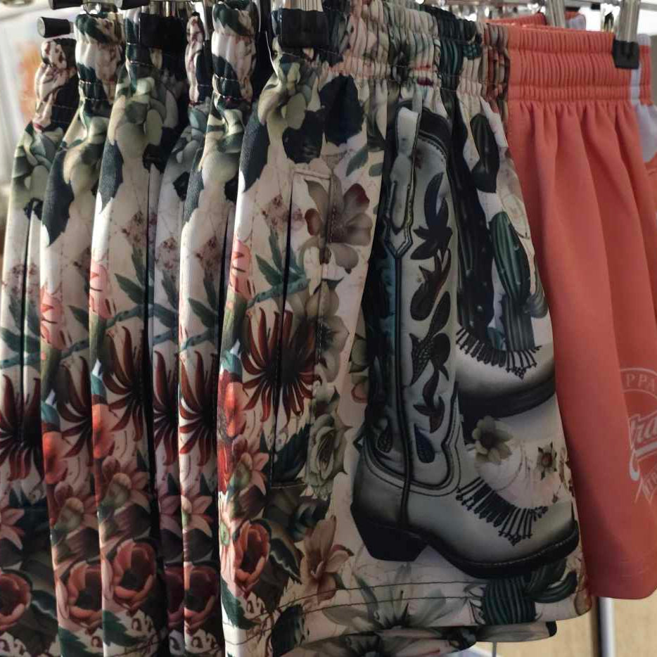 Footy Short - Flowers, Cactus & Boots Design