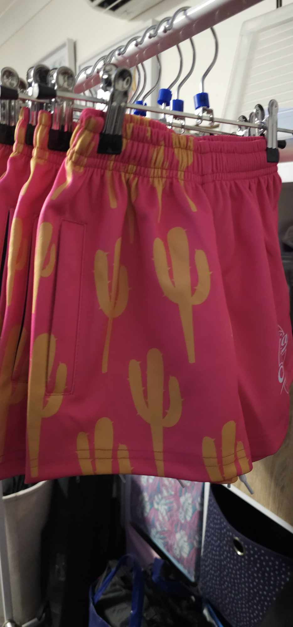 Footy Short - Hot Pink with Yellow Cactus