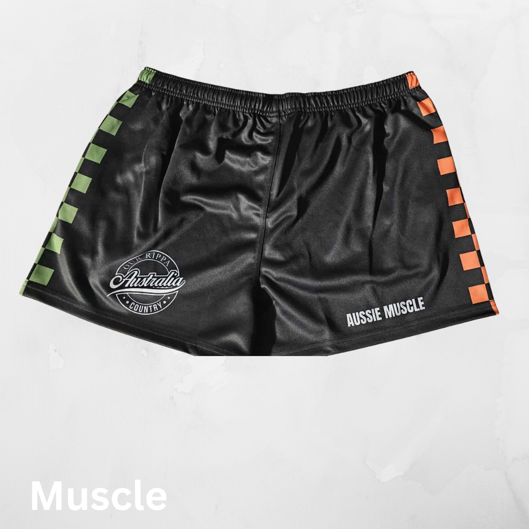Footy Shorts - Unleash Your Inner Revhead with Our Aussie Muscle Shorts!