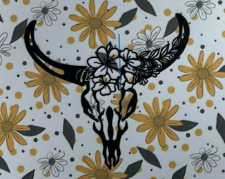 Footy Shorts - Long Horn and Daisy Design