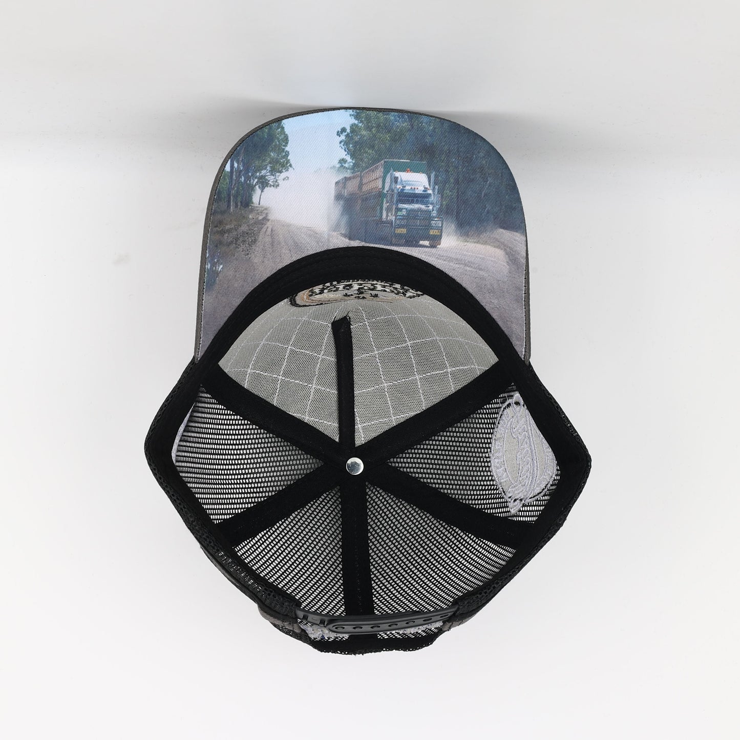 Trucker Cap - Grey & Black "Rippa Transport Co." High-Peak