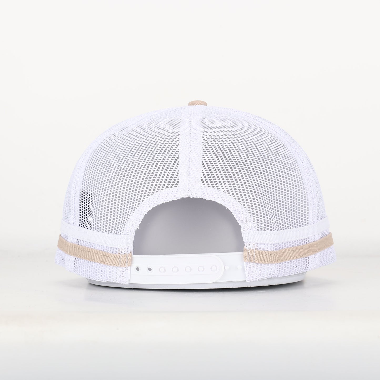 Trucker Cap - Beige & White Mid-Peak "Rippa Transport Co." Highland Cow Edition