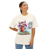 Coffee Cow Tee — “Too Much Caffeine Makes Me Crazy” Graphic Tee