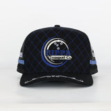 Trucker Cap - Navy Blue & Black "Rippa Transport Co." High-Peak