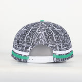 Trucker Cap - Green & White Mid-Peak "Rippa Transport Co." Sunflower & Butterfly Aztec Mesh Edition