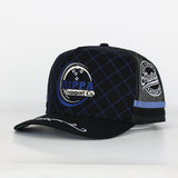 Trucker Cap - Navy Blue & Black "Rippa Transport Co." High-Peak