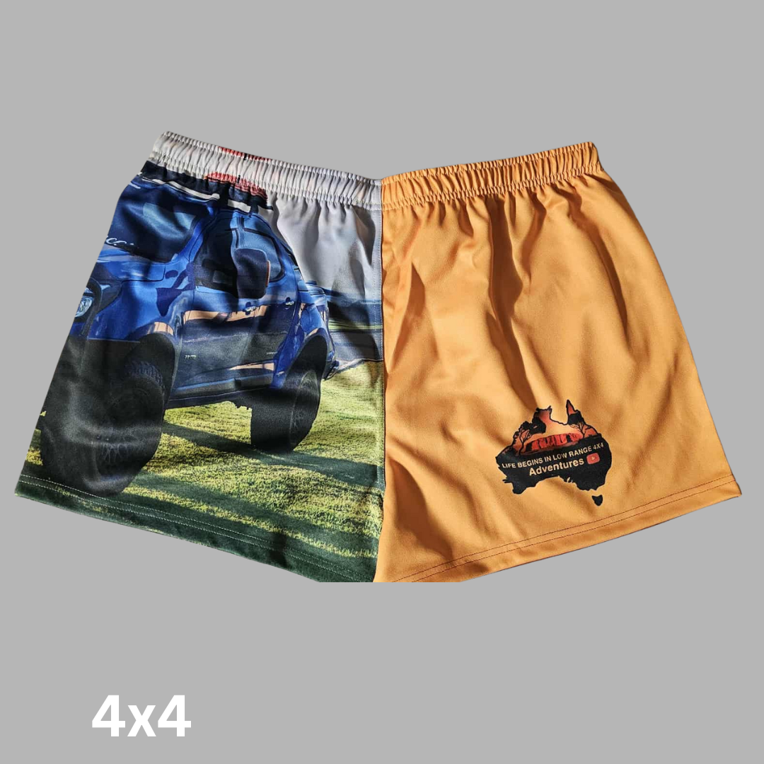 Footy Shorts - Hit the Dirt in Style with Our 4x4 Adventure Shorts!