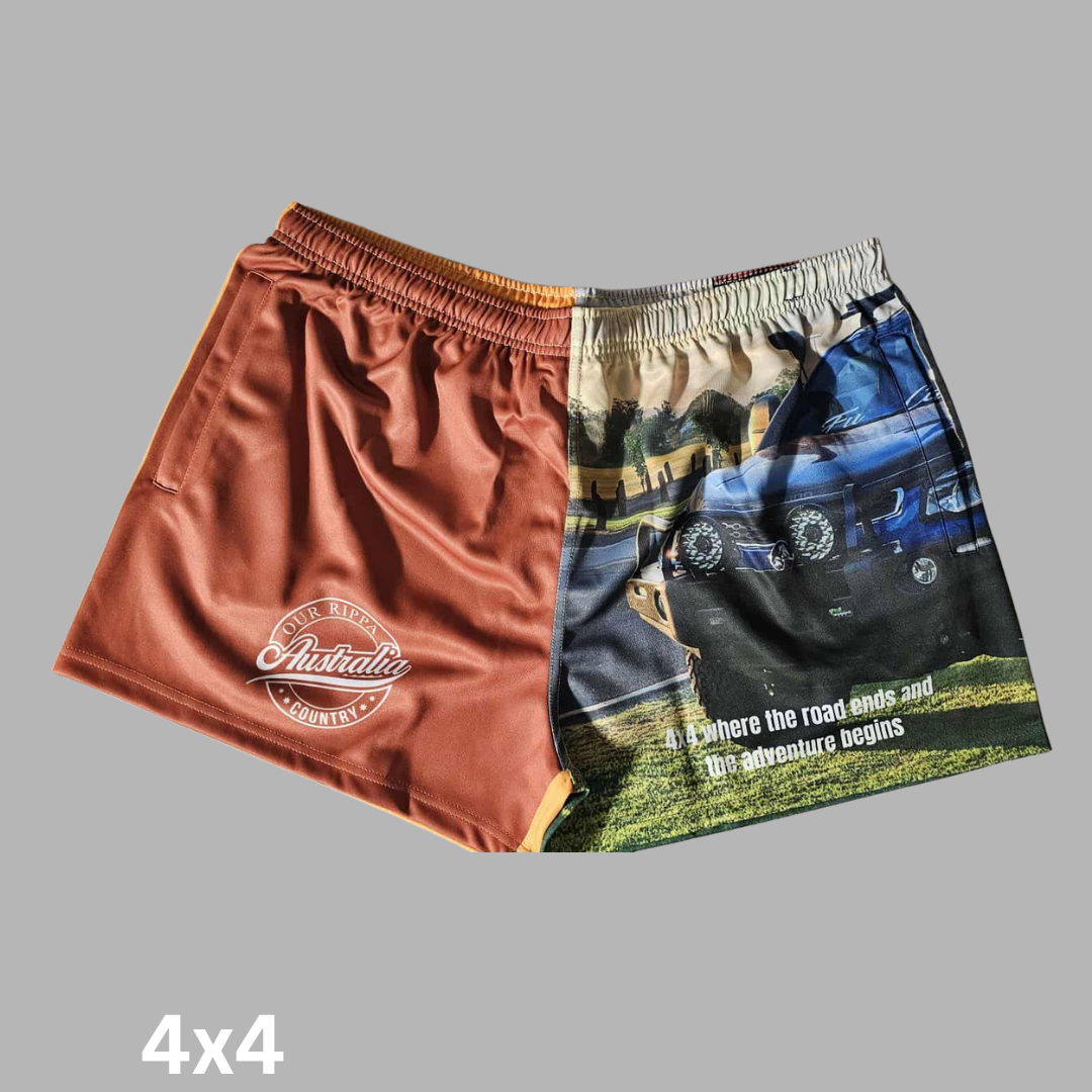 Footy Shorts - Hit the Dirt in Style with Our 4x4 Adventure Shorts!