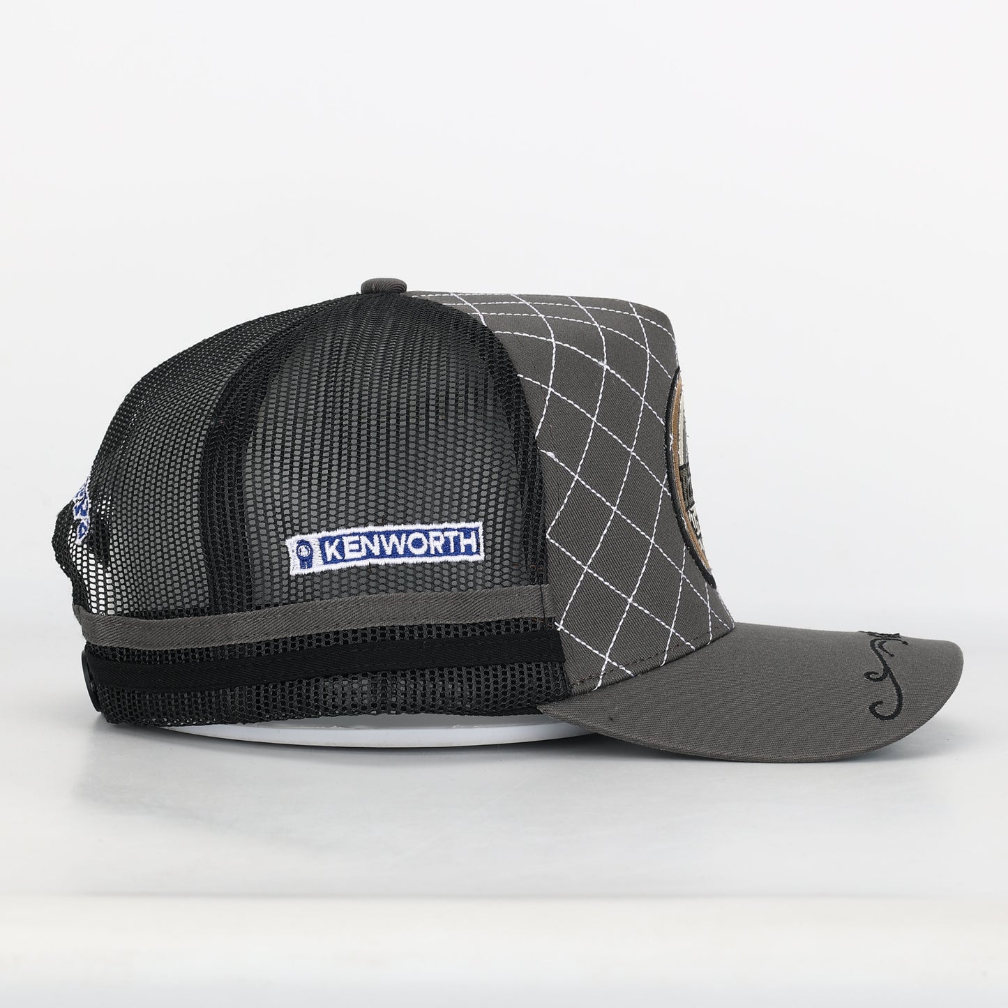 Trucker Cap - Grey & Black "Rippa Transport Co." High-Peak