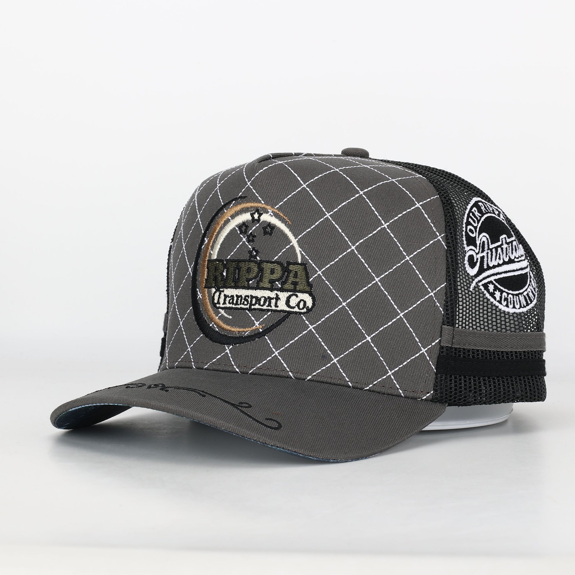 Country Trucker Caps Kenworth Trucker Cap Grey Black