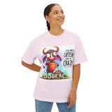 Coffee Cow Tee — “Too Much Caffeine Makes Me Crazy” Graphic Tee