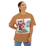 Coffee Cow Tee — “Too Much Caffeine Makes Me Crazy” Graphic Tee