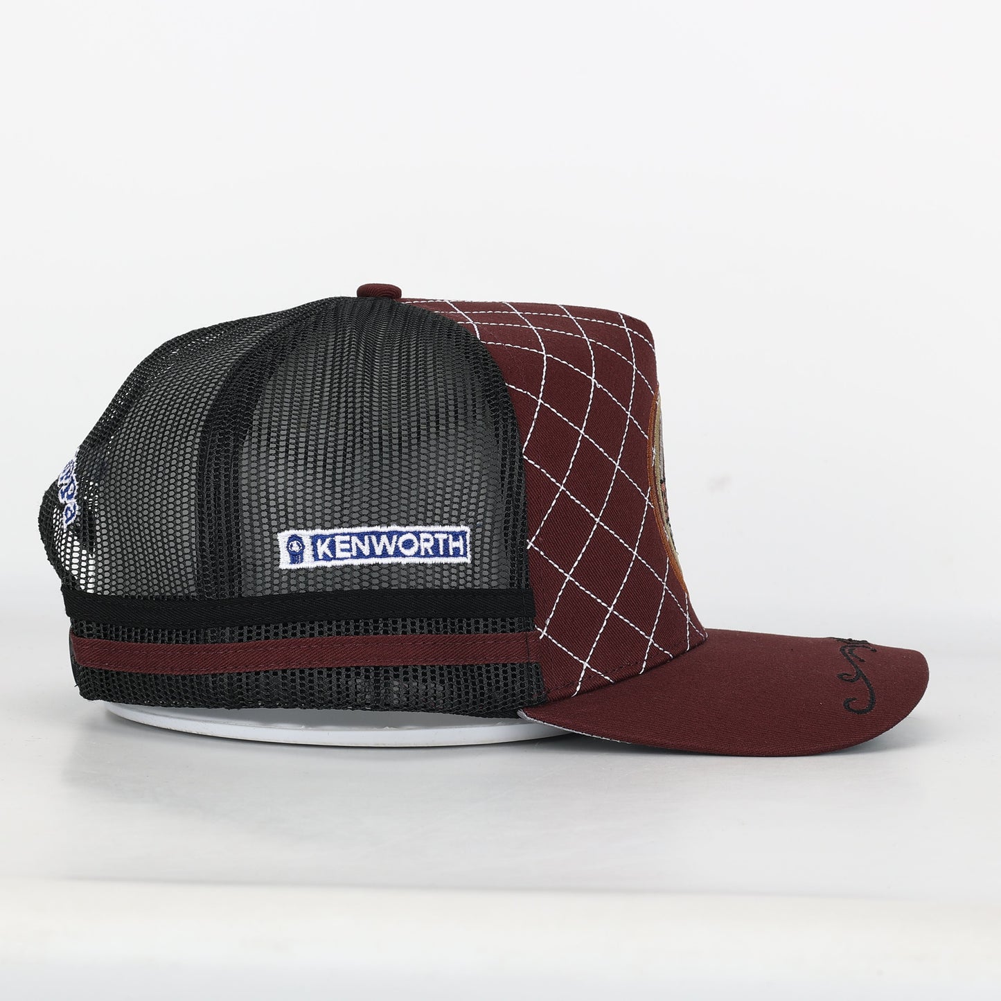 Trucker Cap - Maroon & Black "Rippa Transport Co." High-Peak
