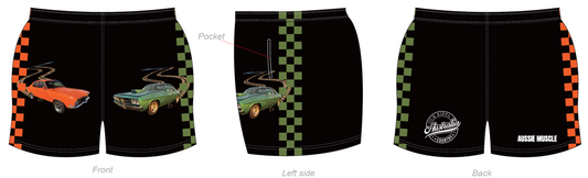Footy Short - Unleash Your Inner Revhead with Our Aussie Muscle Shorts!