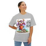 Coffee Cow Tee — “Too Much Caffeine Makes Me Crazy” Graphic Tee