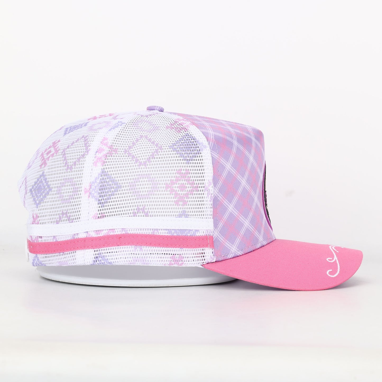Trucker Cap - Pink &amp; Purple Mid-Peak "Rippa Transport Co." Aztec Mesh Edition