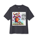 Coffee Cow Tee — “Too Much Caffeine Makes Me Crazy” Graphic Tee