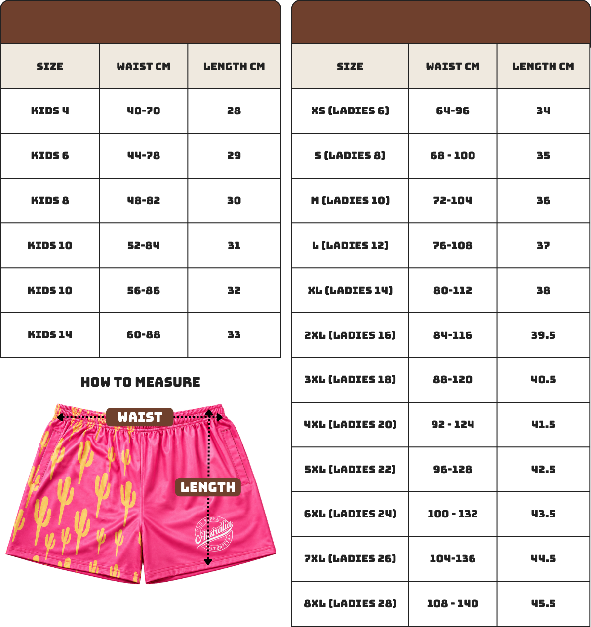 Footy Short - AUSTRALIA Design