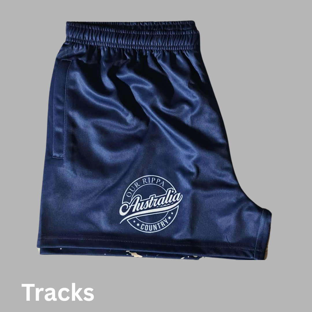 Footy Shorts - Leave Ordinary Behind with Our Tyre-Track 4x4 Adventure Shorts!