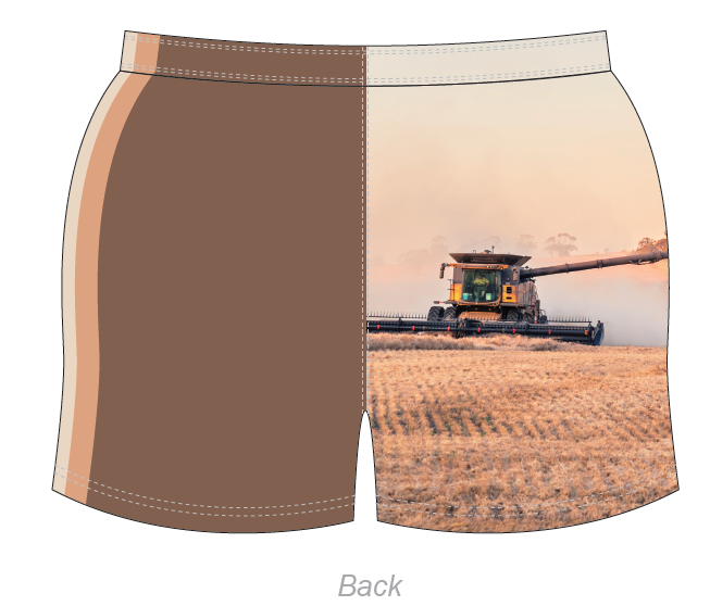Footy Short - Harvest Time Design