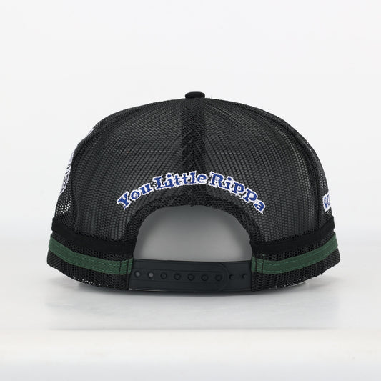 Trucker Cap - Black & Green "Rippa Transport Co." High-Peak