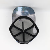 Trucker Cap - Navy Blue & Black "Rippa Transport Co." High-Peak