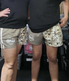 Footy Short -  Camo & Khaki Split Design