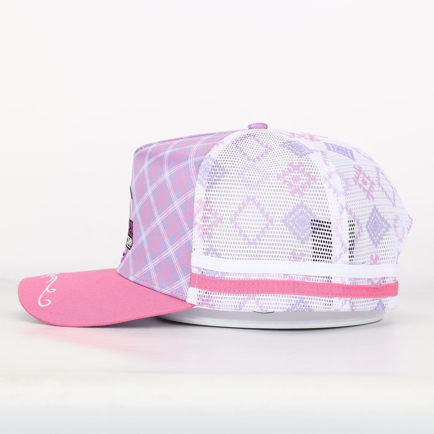 Trucker Cap - Pink &amp; Purple Mid-Peak "Rippa Transport Co." Aztec Mesh Edition