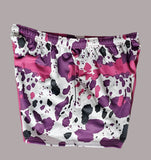 Footy Shorts –  Purple Cow Print