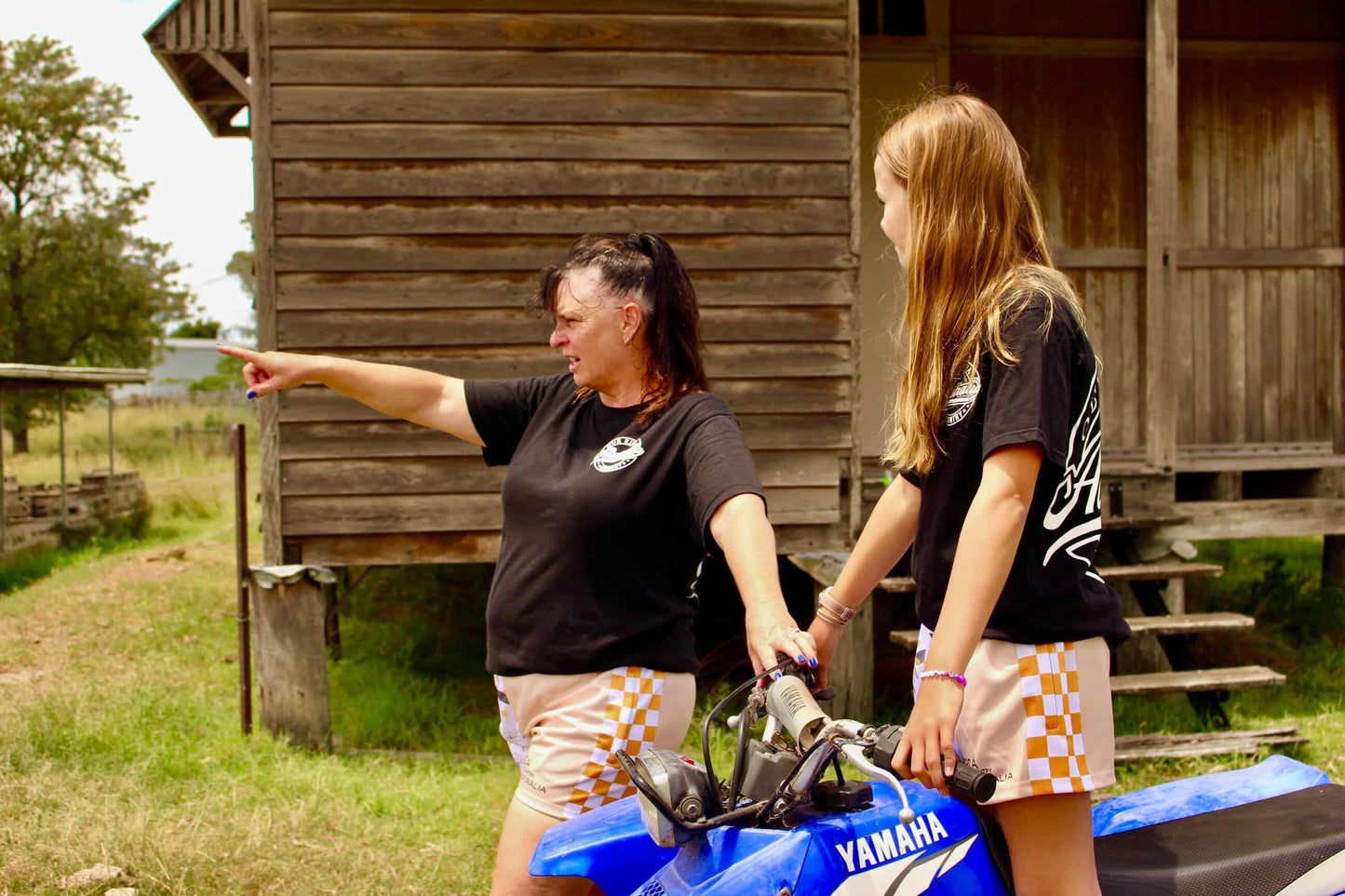 Footy Shorts - Long Horn and Daisy Design