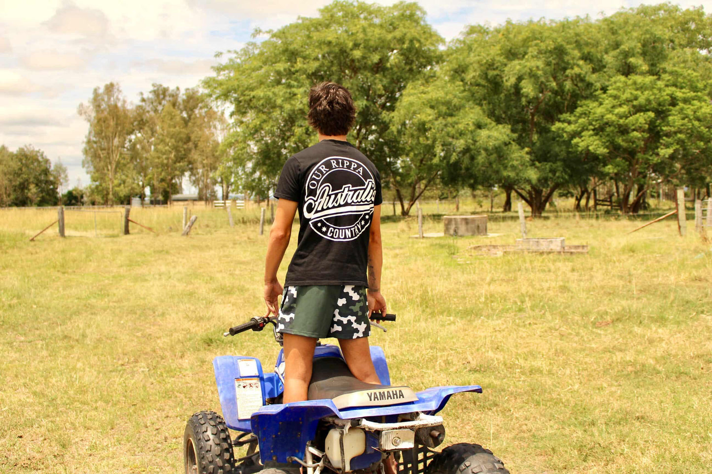 Footy Short -  Black/Green Camo Split Design