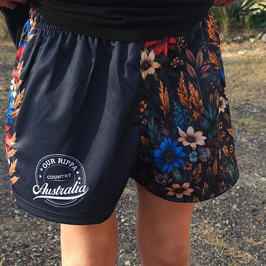 Footy Shorts - Flowers