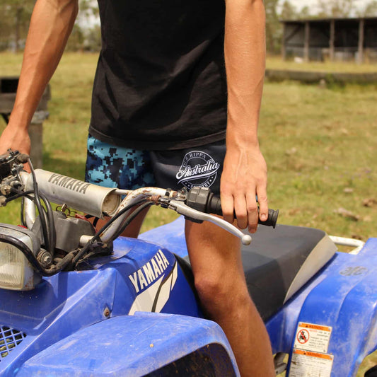 Footy Short -  Blue Camo & Khaki