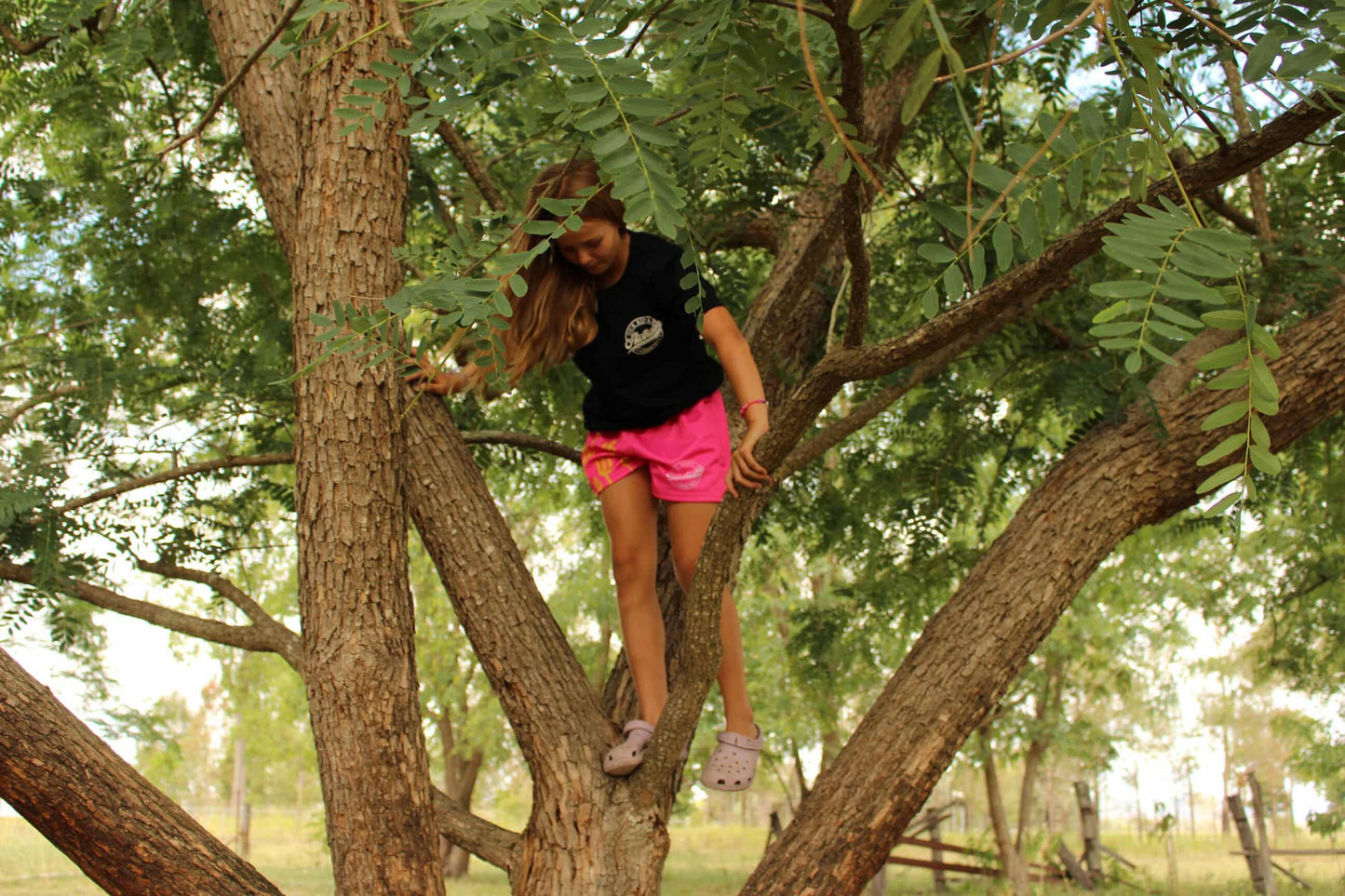 Footy Short - Hot Pink with Yellow Cactus