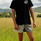 Footy Short -  Camo & Khaki Split Design