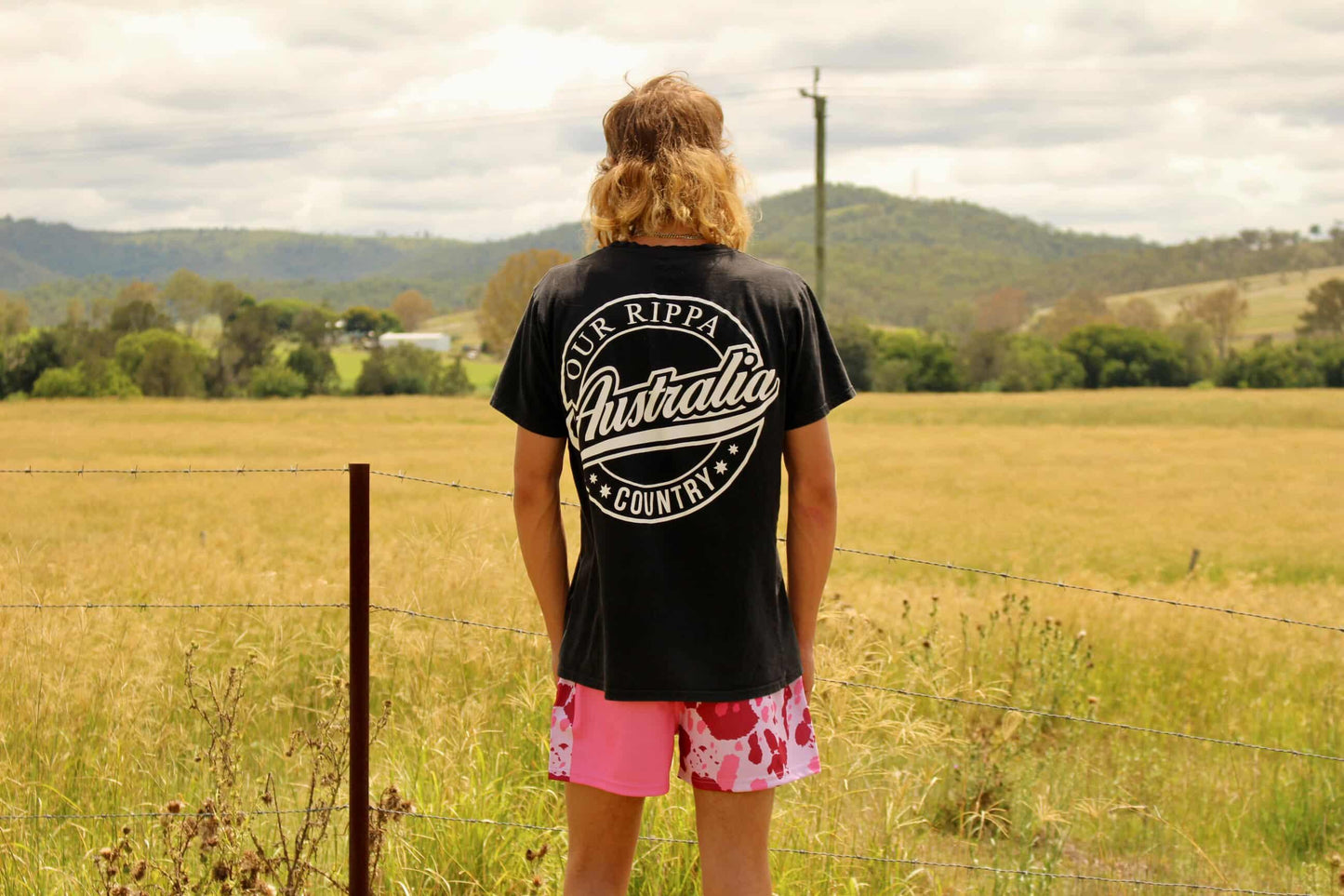 Footy Shorts – Pink Cow Print