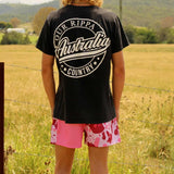 Footy Shorts – Pink Cow Print