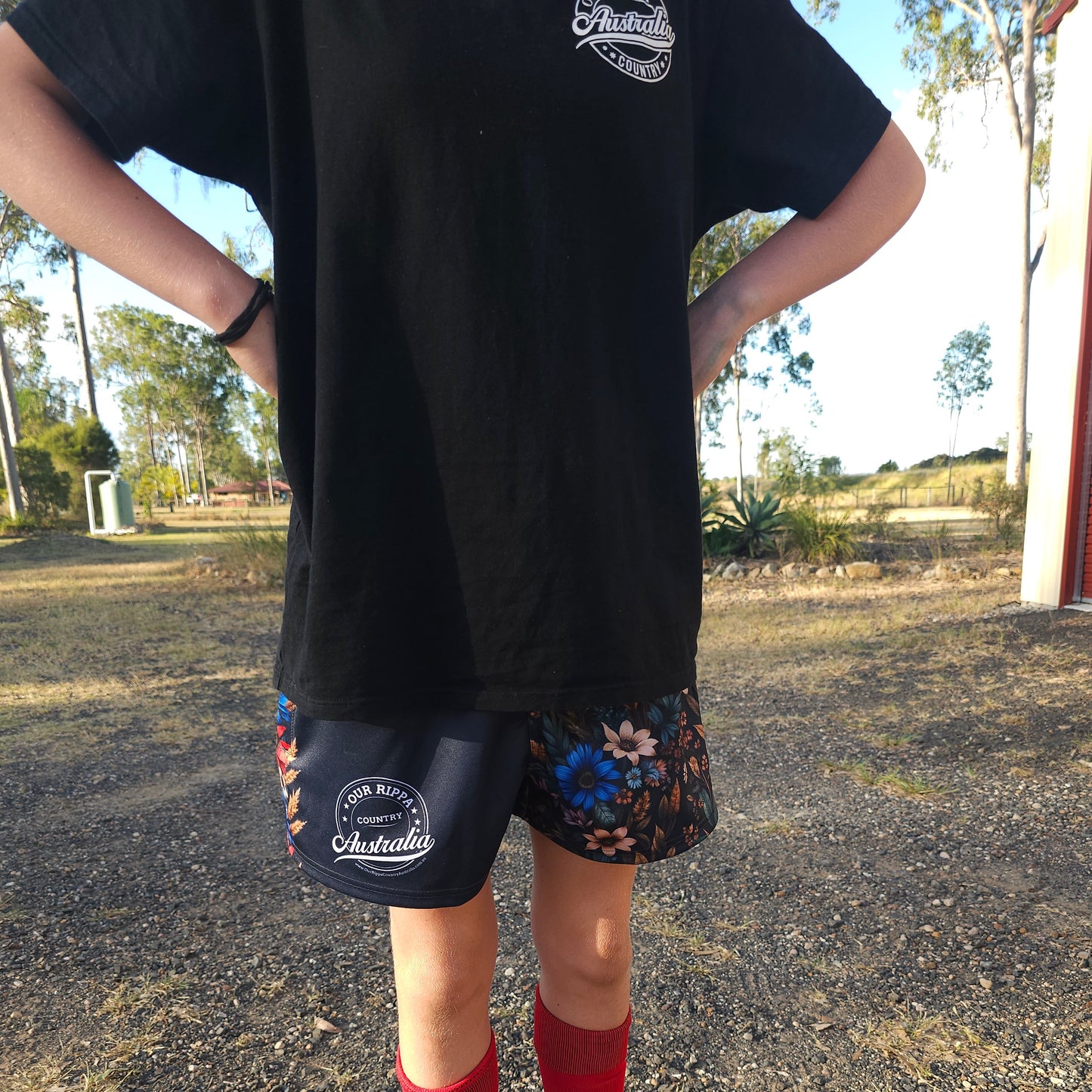 Footy Shorts - Flowers